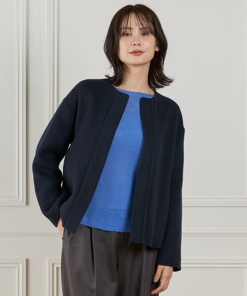 INED / イネド その他アウター | 《大きいサイズ》ノーカラーショートコート | 詳細11