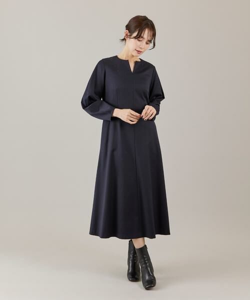 INED / イネド ミニ丈・ひざ丈ワンピース | キーネックワンピース　 | 詳細10