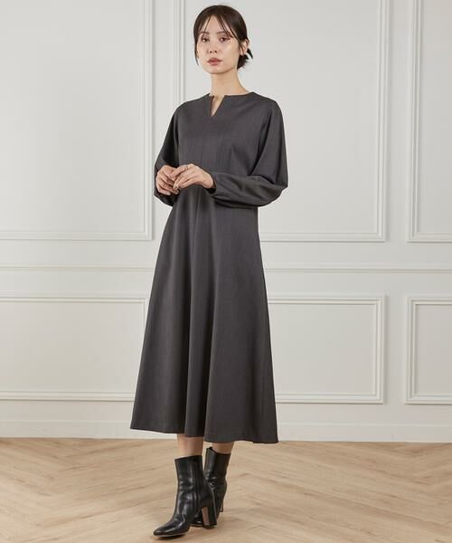 INED / イネド ミニ丈・ひざ丈ワンピース | キーネックワンピース　 | 詳細14