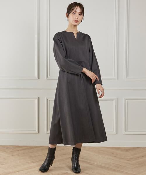 INED / イネド ミニ丈・ひざ丈ワンピース | キーネックワンピース　 | 詳細15