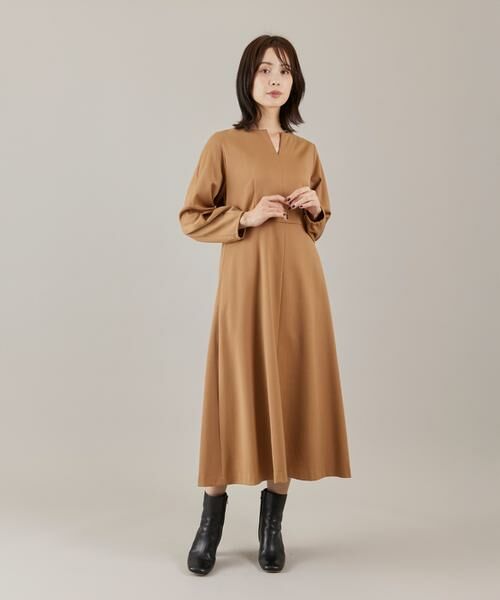 INED / イネド ミニ丈・ひざ丈ワンピース | キーネックワンピース　 | 詳細3