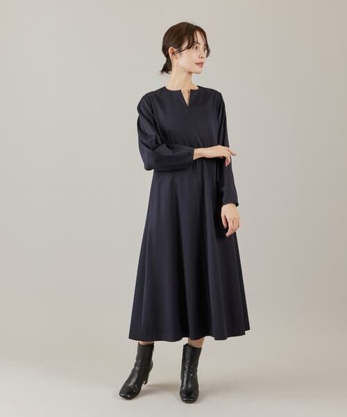 INED / イネド ミニ丈・ひざ丈ワンピース | キーネックワンピース　 | 詳細9