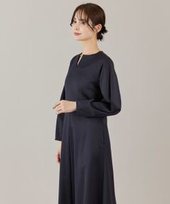 INED / イネド ミニ丈・ひざ丈ワンピース | 《大きいサイズ》キーネックワンピース　