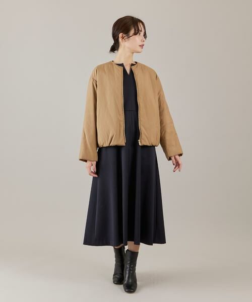 INED / イネド ミニ丈・ひざ丈ワンピース | 《大きいサイズ》キーネックワンピース　 | 詳細12