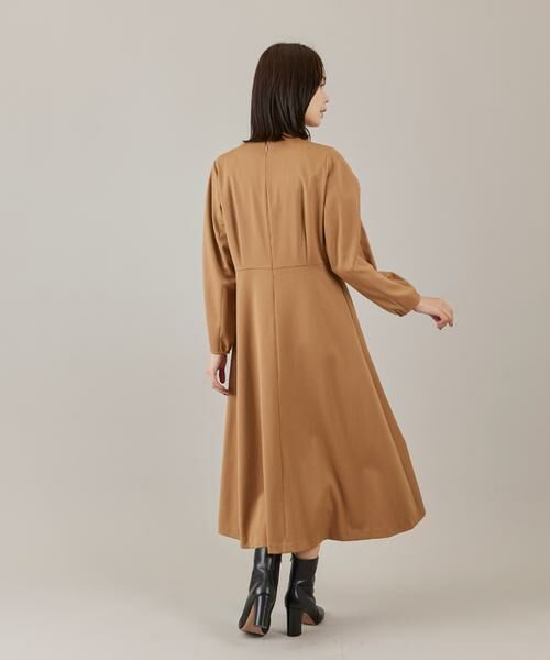 INED / イネド ミニ丈・ひざ丈ワンピース | 《大きいサイズ》キーネックワンピース　 | 詳細5