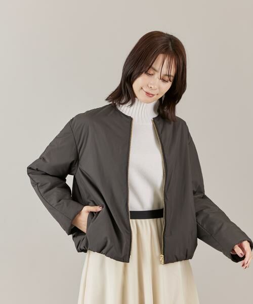 INED / イネド ブルゾン | ノーカラー中綿ブルゾン　 | 詳細12