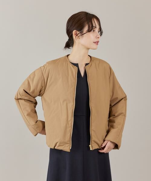 INED / イネド ブルゾン | 《大きいサイズ》ノーカラー中綿ブルゾン　 | 詳細10