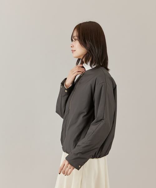 INED / イネド ブルゾン | 《大きいサイズ》ノーカラー中綿ブルゾン　 | 詳細15