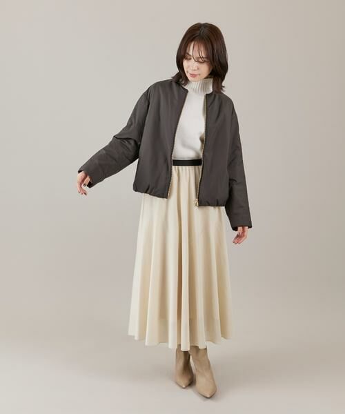 INED / イネド ブルゾン | 《大きいサイズ》ノーカラー中綿ブルゾン　 | 詳細2