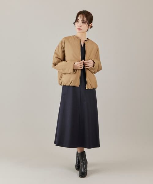 INED / イネド ブルゾン | 《大きいサイズ》ノーカラー中綿ブルゾン　 | 詳細6