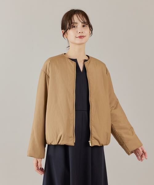 INED / イネド ブルゾン | 《大きいサイズ》ノーカラー中綿ブルゾン　 | 詳細9