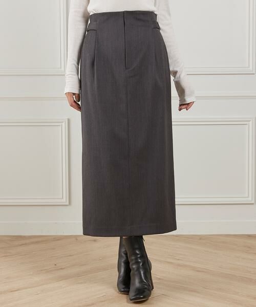 INED / イネド ミニ・ひざ丈スカート | ベルテッドスカート | 詳細1