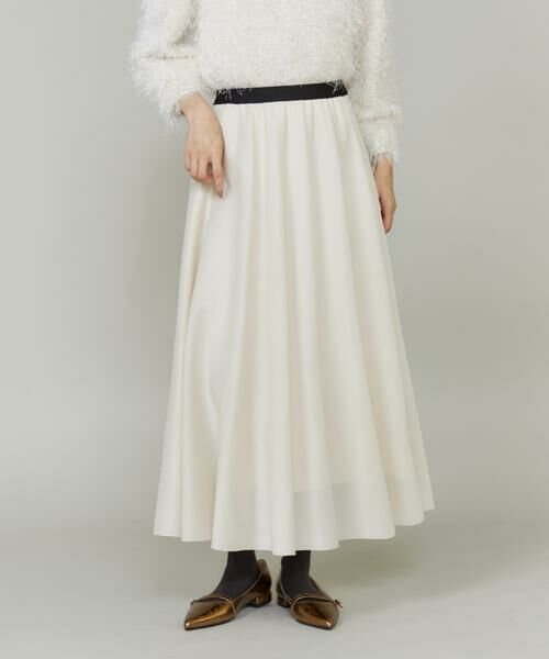 INED / イネド ミニ・ひざ丈スカート | 《大きいサイズ》シェルプリーツフレアスカート | 詳細1