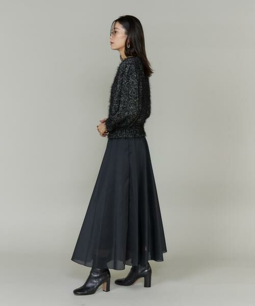 INED / イネド ミニ・ひざ丈スカート | 《大きいサイズ》シェルプリーツフレアスカート | 詳細10