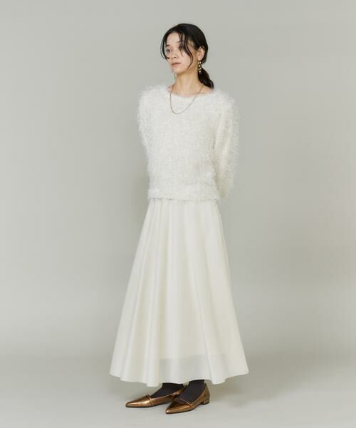 INED / イネド ミニ・ひざ丈スカート | 《大きいサイズ》シェルプリーツフレアスカート | 詳細3