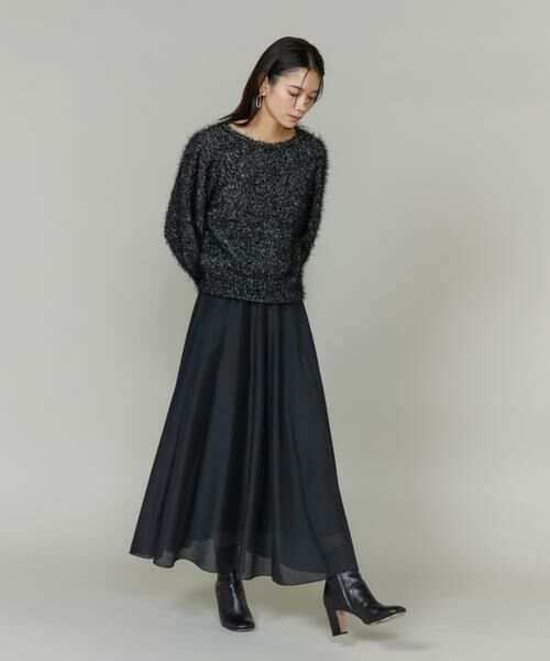 INED / イネド ミニ・ひざ丈スカート | 《大きいサイズ》シェルプリーツフレアスカート | 詳細9