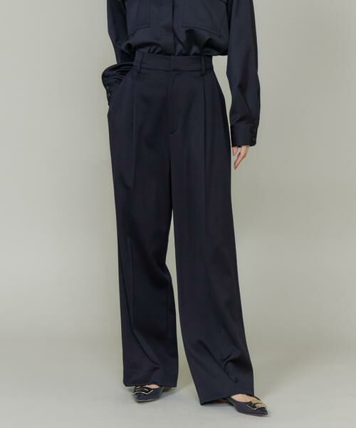 INED / イネド その他パンツ | 《大きいサイズ》ツータックセミワイドパンツ | 詳細1