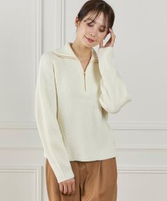 INED / イネド ニット・セーター | ハーフジッププルオーバーニット