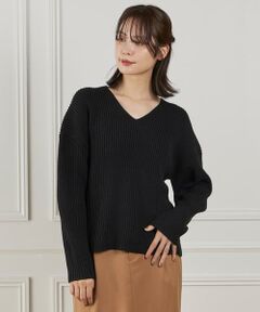 INED / イネド ニット・セーター | 《大きいサイズ》Vネックプルオーバーニット