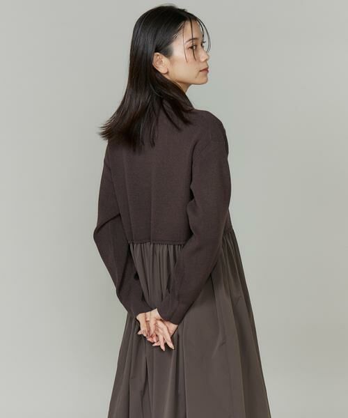 INED / イネド ミニ丈・ひざ丈ワンピース | ドッキングハイネックワンピース | 詳細7