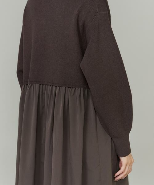 INED / イネド ミニ丈・ひざ丈ワンピース | ドッキングハイネックワンピース | 詳細25