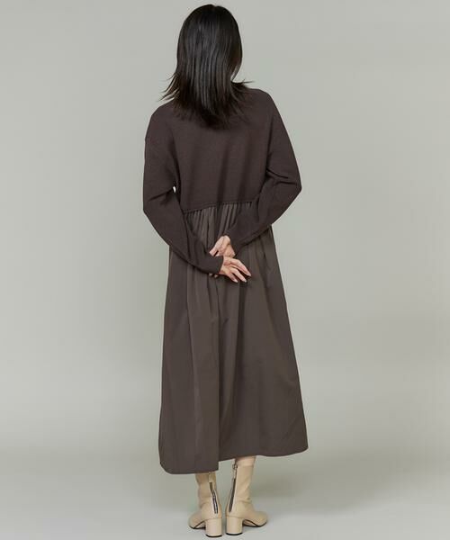 INED / イネド ミニ丈・ひざ丈ワンピース | ドッキングハイネックワンピース | 詳細19