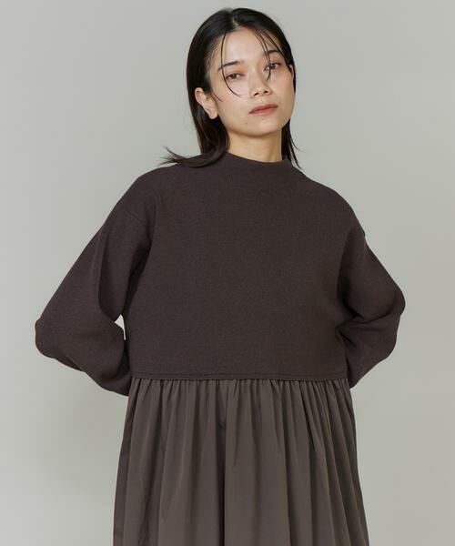 INED / イネド ミニ丈・ひざ丈ワンピース | ドッキングハイネックワンピース | 詳細20