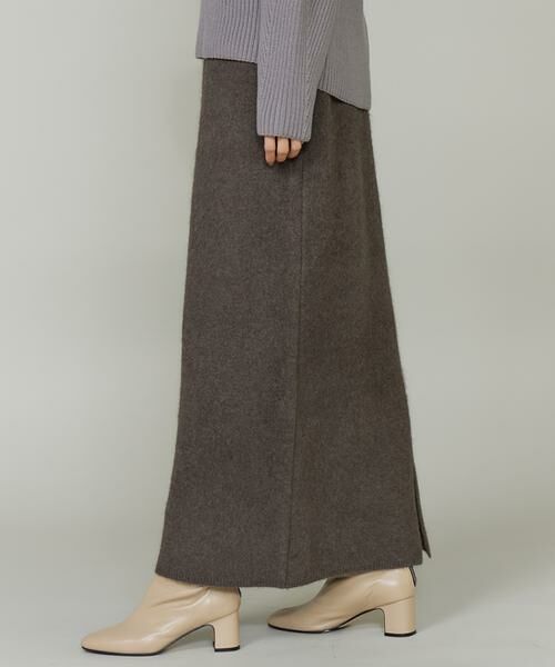 INED / イネド ミニ・ひざ丈スカート | フォックスブレンドタイトスカート《YVON》 | 詳細11