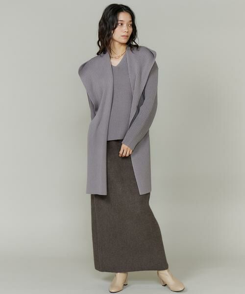 INED / イネド ミニ・ひざ丈スカート | フォックスブレンドタイトスカート《YVON》 | 詳細7