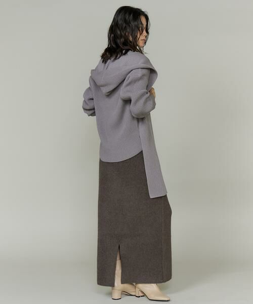 INED / イネド ミニ・ひざ丈スカート | フォックスブレンドタイトスカート《YVON》 | 詳細9