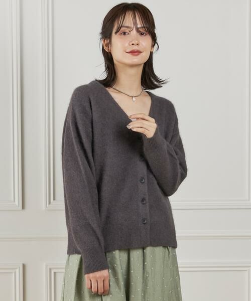 INED / イネド カーディガン・ボレロ | チャイニーズラクーンVネックカーディガン | 詳細11