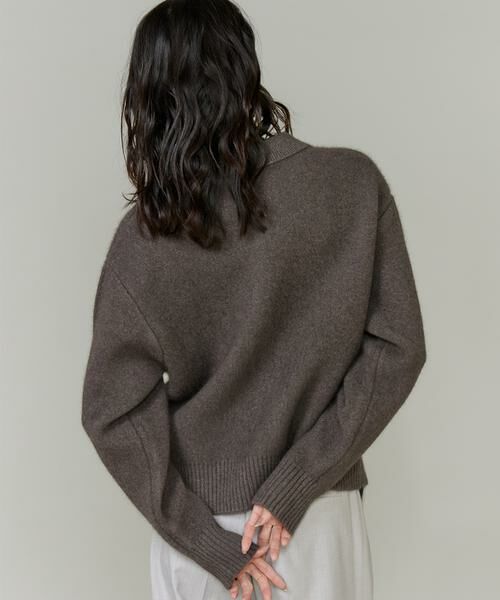 INED / イネド カーディガン・ボレロ | フォックスブレンド襟付きジップカーディガン《YVON》 | 詳細12