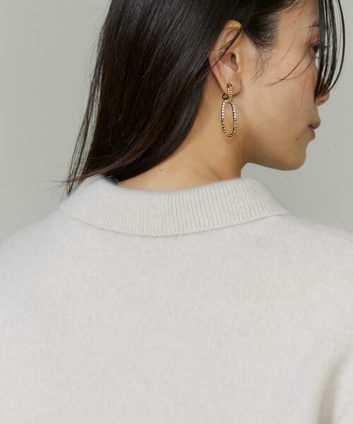 INED / イネド カーディガン・ボレロ | フォックスブレンド襟付きジップカーディガン《YVON》 | 詳細14