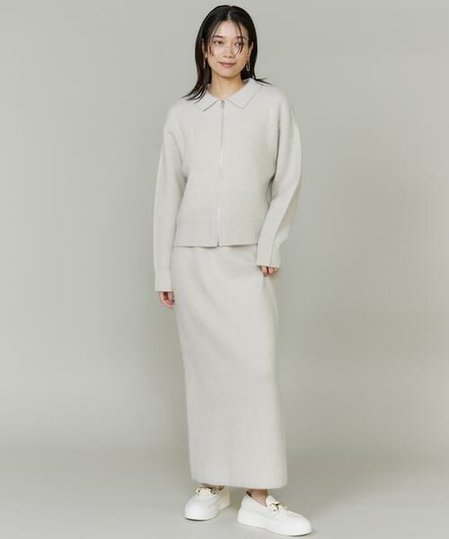 INED / イネド カーディガン・ボレロ | フォックスブレンド襟付きジップカーディガン《YVON》 | 詳細2