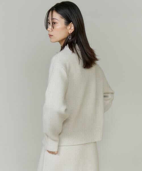 INED / イネド カーディガン・ボレロ | フォックスブレンド襟付きジップカーディガン《YVON》 | 詳細6