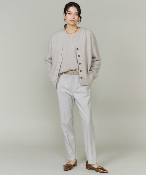 INED / イネド カーディガン・ボレロ | 《大きいサイズ》チャイニーズラクーンVネックカーディガン | 詳細2