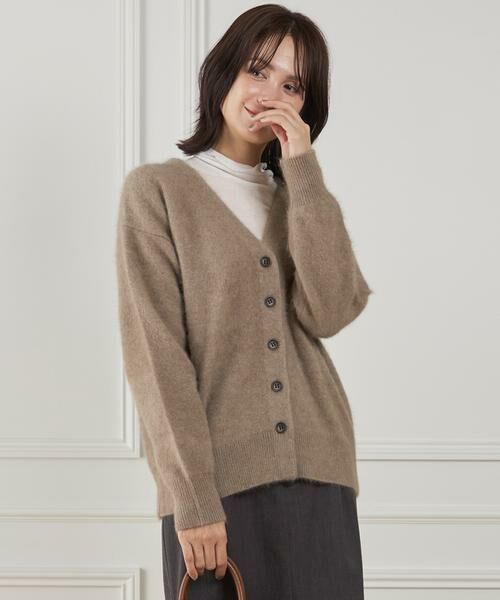 INED / イネド カーディガン・ボレロ | 《大きいサイズ》チャイニーズラクーンVネックカーディガン | 詳細7