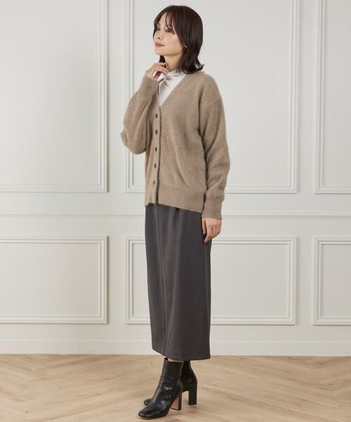 INED / イネド カーディガン・ボレロ | 《大きいサイズ》チャイニーズラクーンVネックカーディガン | 詳細9