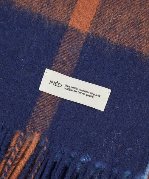 INED / イネド マフラー・ショール・スヌード・ストール | チェック柄ウール100%ストール | 詳細4