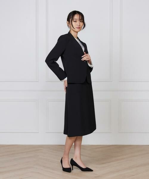 INED / イネド ノーカラージャケット | 《大きいサイズ》カラーレスジャケット | 詳細12