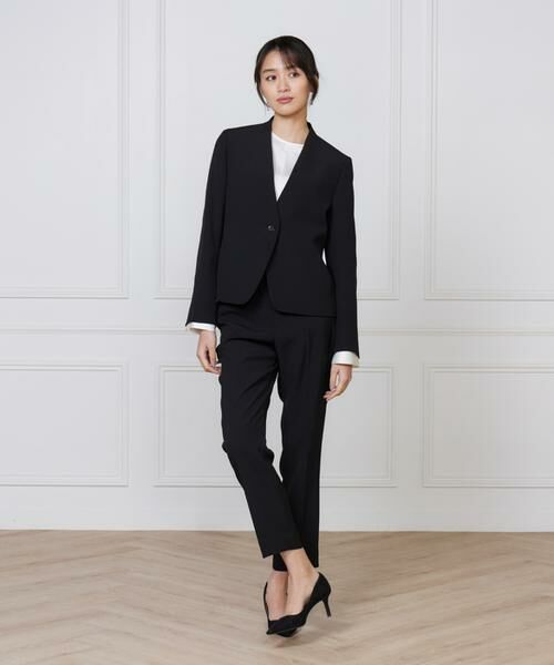 INED / イネド ノーカラージャケット | 《大きいサイズ》カラーレスジャケット | 詳細14