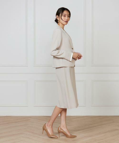 INED / イネド ノーカラージャケット | 《大きいサイズ》カラーレスジャケット | 詳細4