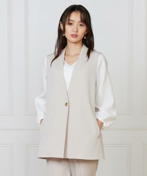 INED / イネド ベスト | 《大きいサイズ》カラーレスジレ | 詳細10