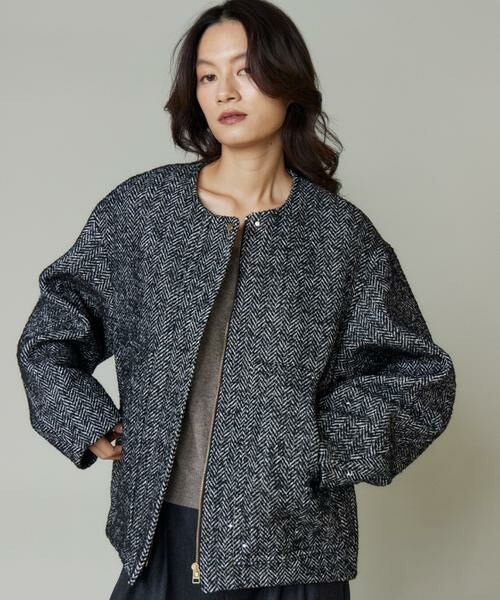 INED / イネド ブルゾン | ノーカラーブルゾン | 詳細1