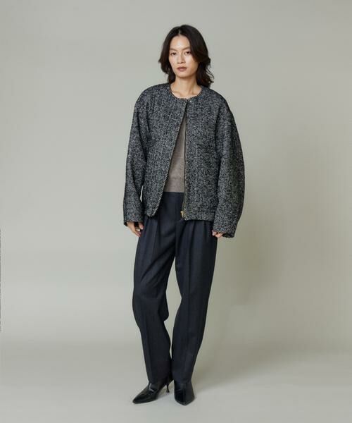 INED / イネド ブルゾン | ノーカラーブルゾン | 詳細2