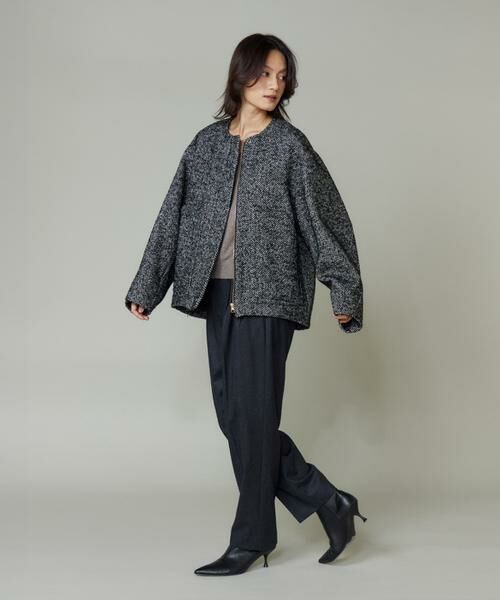 INED / イネド ブルゾン | ノーカラーブルゾン | 詳細5