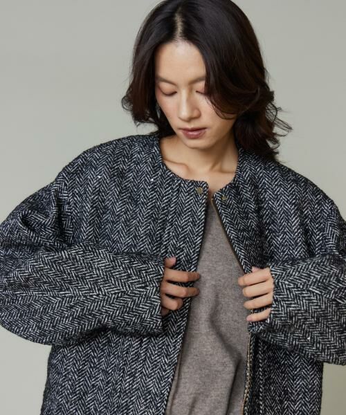 INED / イネド ブルゾン | ノーカラーブルゾン | 詳細6