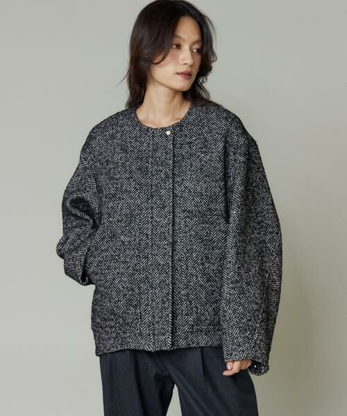 INED / イネド ブルゾン | ノーカラーブルゾン | 詳細8