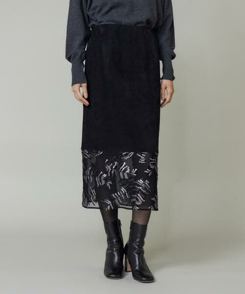 INED / イネド ミニ・ひざ丈スカート | ベルベットスカート | 詳細11