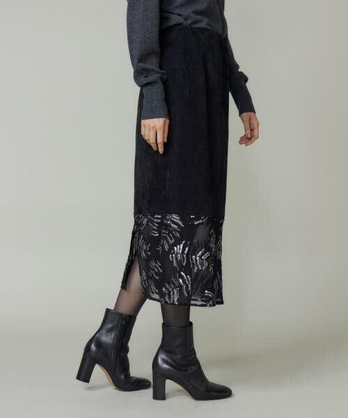 INED / イネド ミニ・ひざ丈スカート | ベルベットスカート | 詳細12